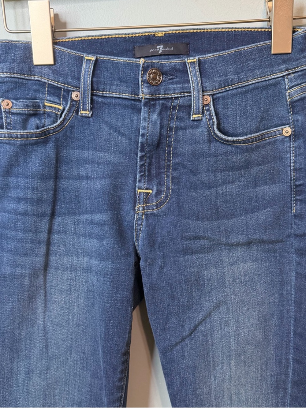 7 For All Mankind Ankle Gwenevere Mid Rise Skinny Jeans – Size 25 (26X26.5) - Picture 5 of 16